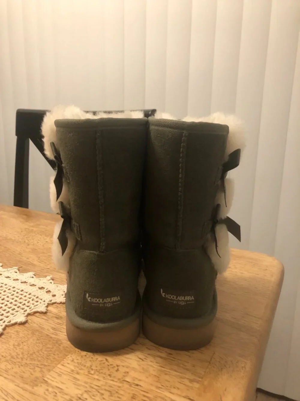 Koolaburra Olive Green Shearling Boots Size 7